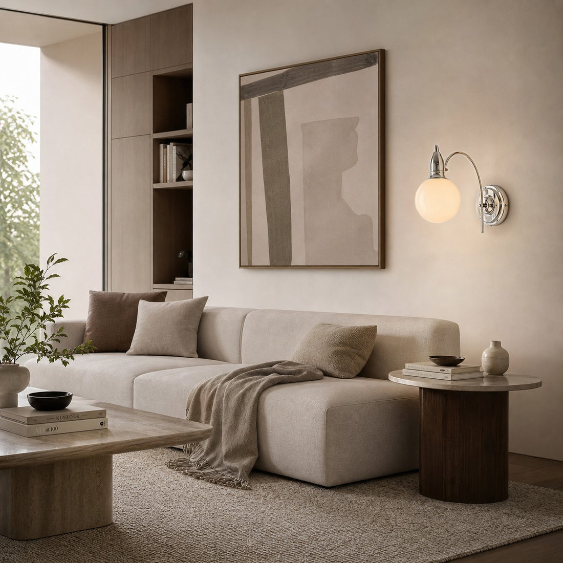 Bauhaus milk coffee glass wall lamp view 3