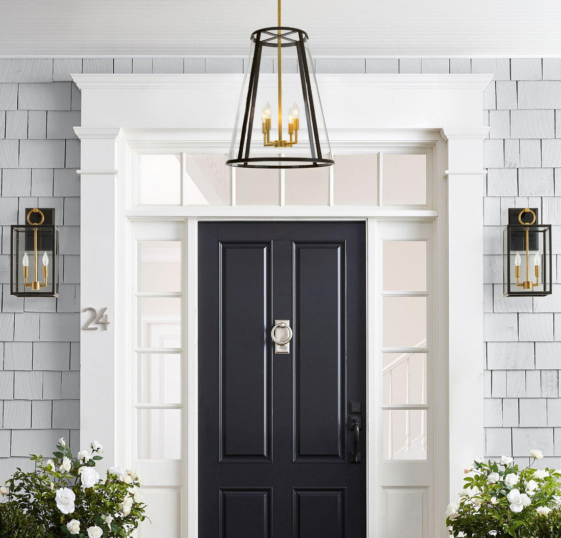 Ferrix Industial Iron Pendant Lamp - Glass Outdoor Lantern Lighting
