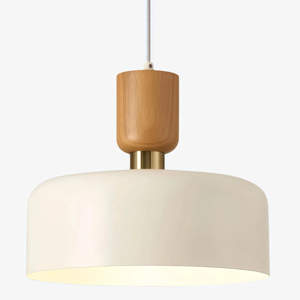 Orbulis Natural Wood Grain Circular Pendant – Modern Minimalist Light for Islands and Foyers