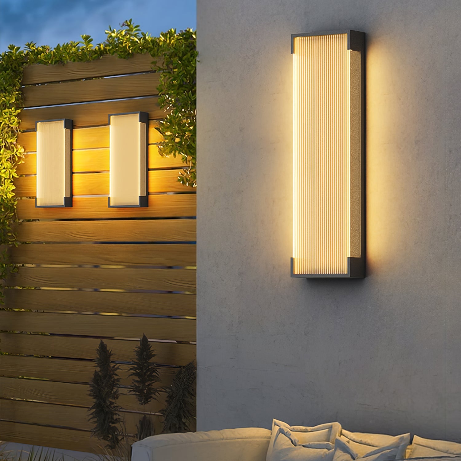 Rectangular Solar Outdoor Wall Light