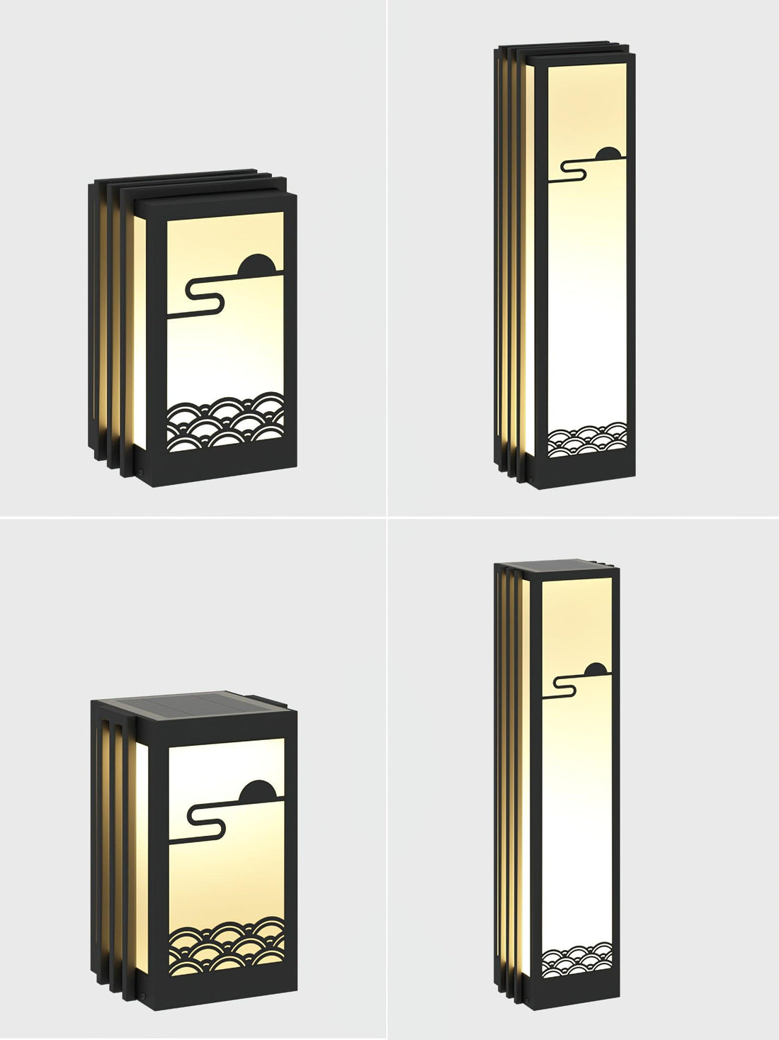 Sunrise Pattern Außenlampe - Edelstahl Acryl für den Garten