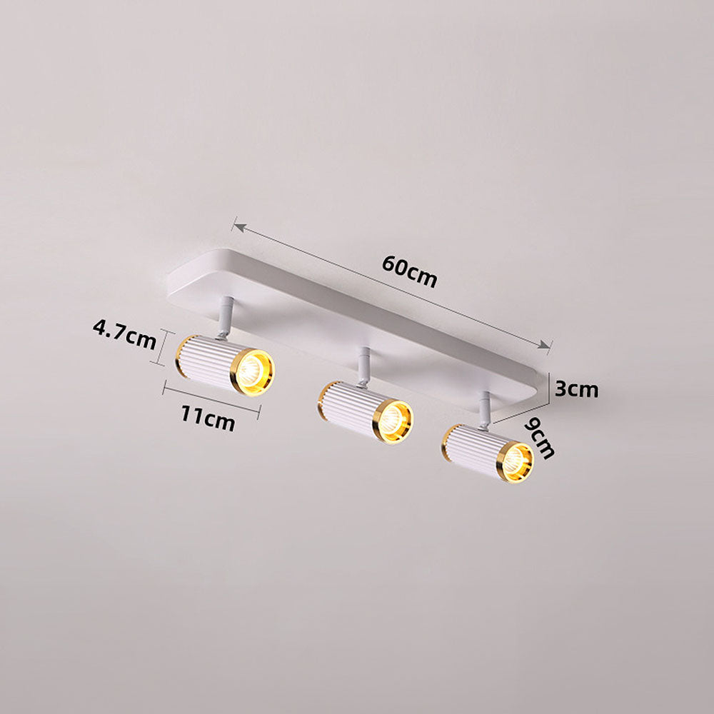 Weiße LED-Schienen-Deckenleuchte – einfache, moderne, verstellbare Metallleuchte