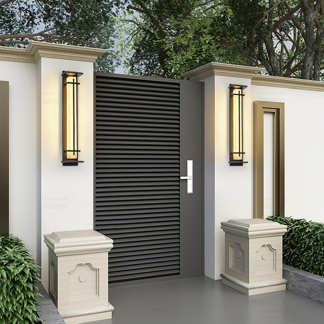 Quadratische Außenwandleuchte - Wasserdichte LED-Lampe für Garten &amp; Terrasse