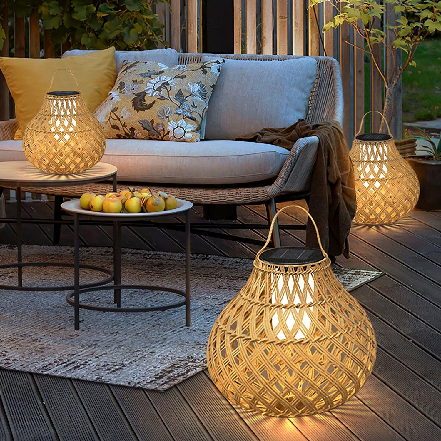 Woven Sphere Lantern Outdoor Lamp - Solar Outdoor Lamp Great