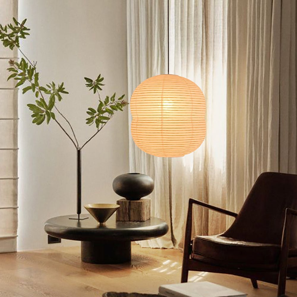 Washi-Papier-Mini-Pendelleuchte – Lampe im japanischen Stil für das Wohnzimmer