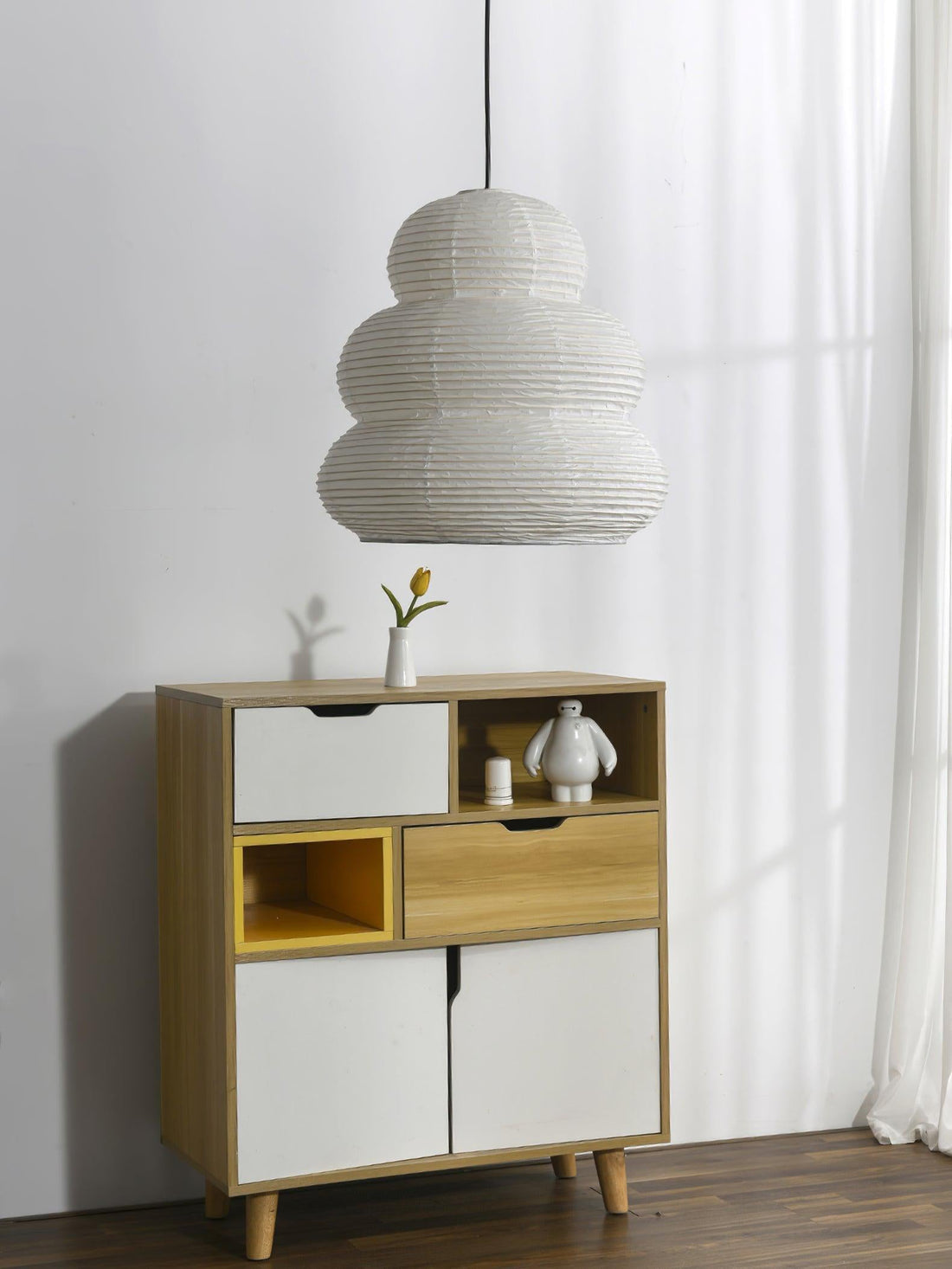 Reispapier-Swag-Licht – Mulberry Washi-Papierlampe fürs Schlafzimmer