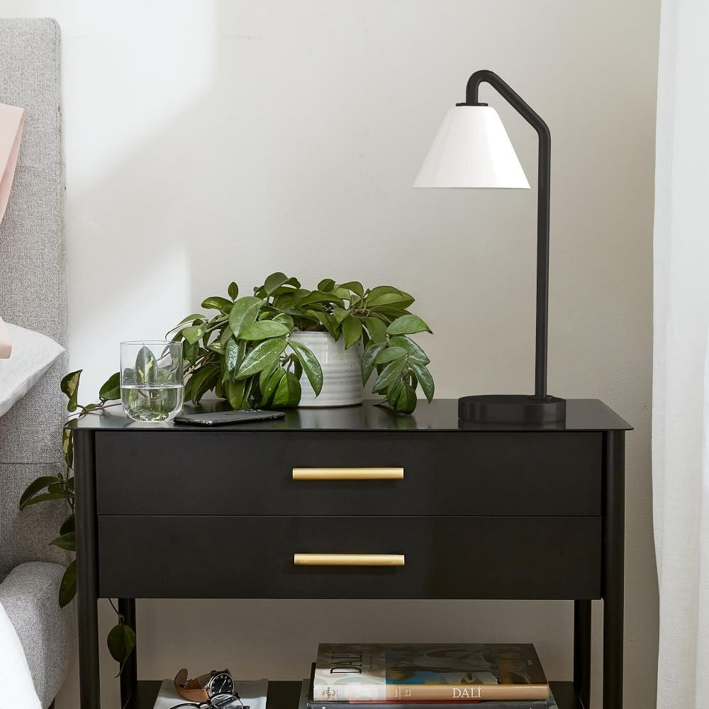 Conica Sculptural Cone Table Lamp - Modern Glass Lighting for Bedroom or Desk