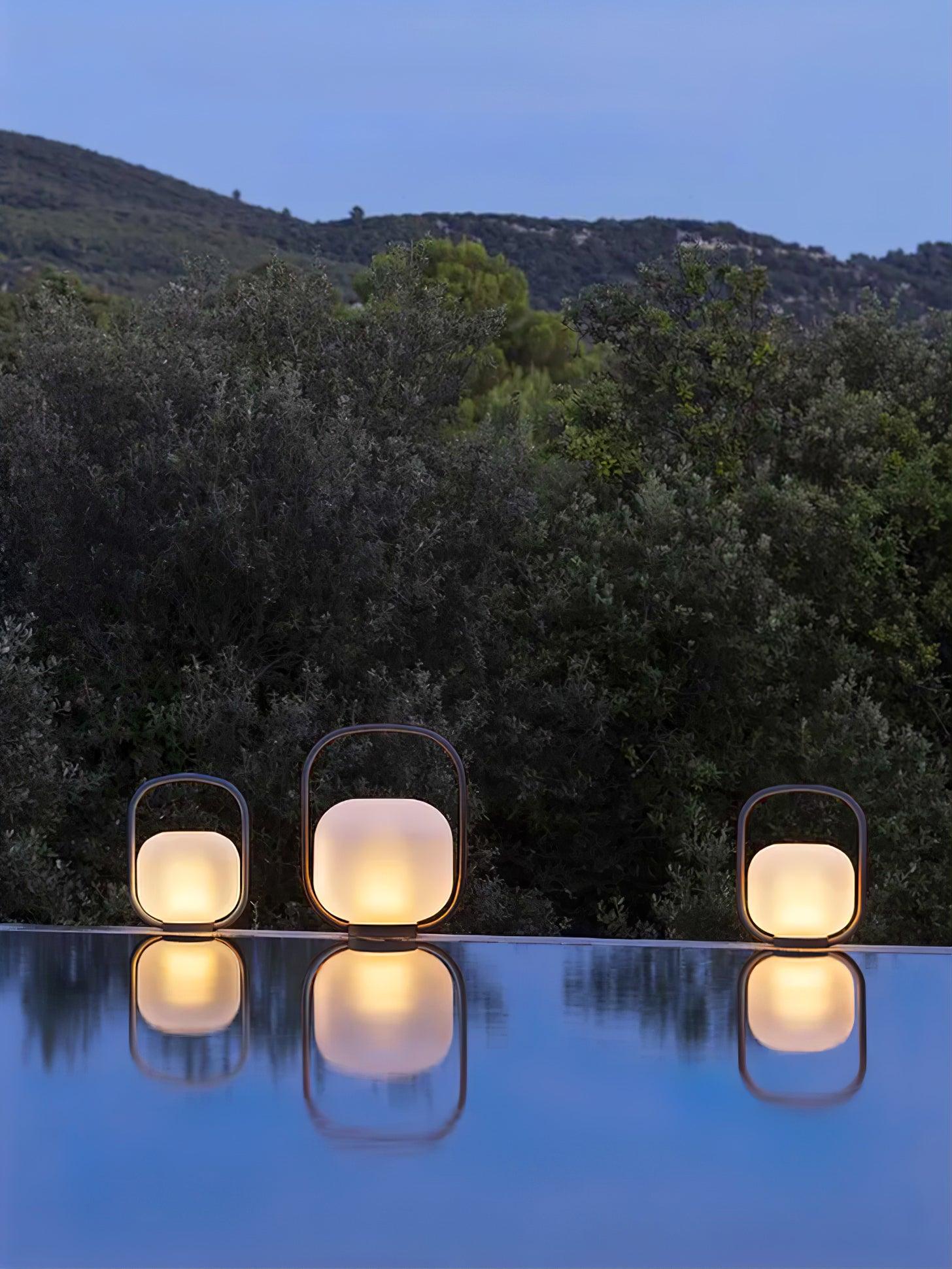 Tragbare Laterne Outdoor-Tischlampe - Wiederaufladbare Lampe für Balkon