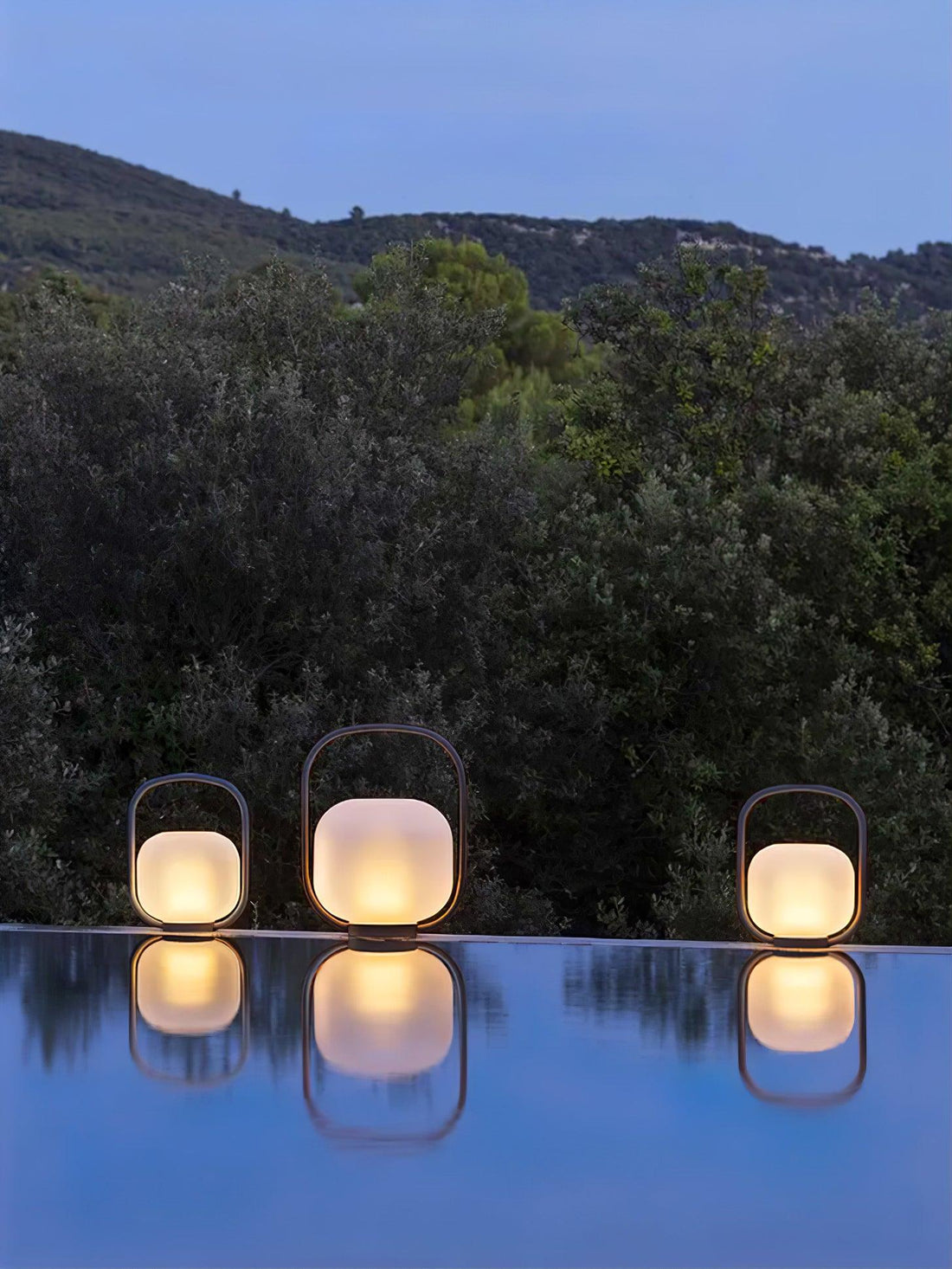 Tragbare Laterne Outdoor-Tischlampe - Wiederaufladbare Lampe für Balkon