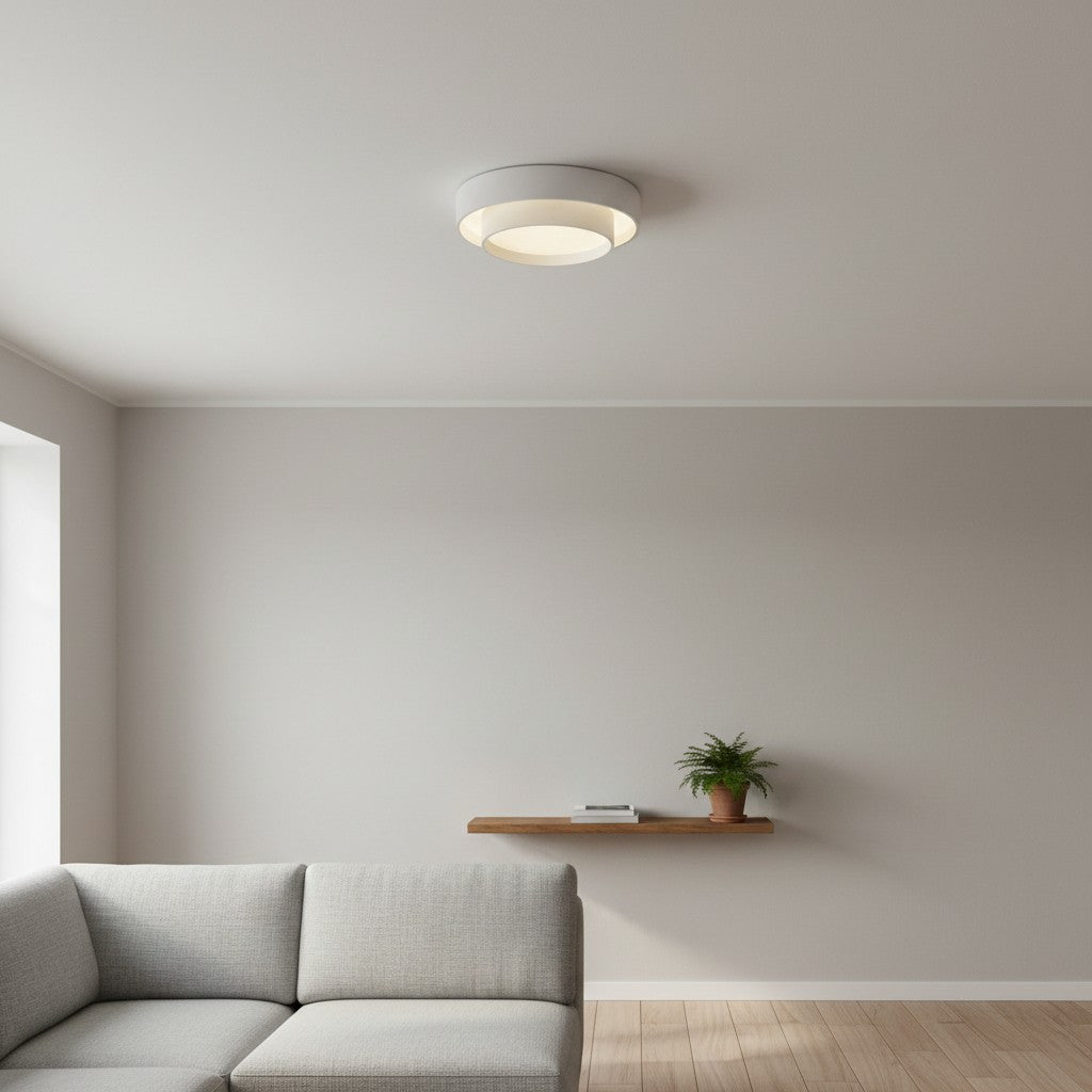 Duomel Round LED Ceiling Fixture - Minimalist Ceiling Lamp for Dining Room N26