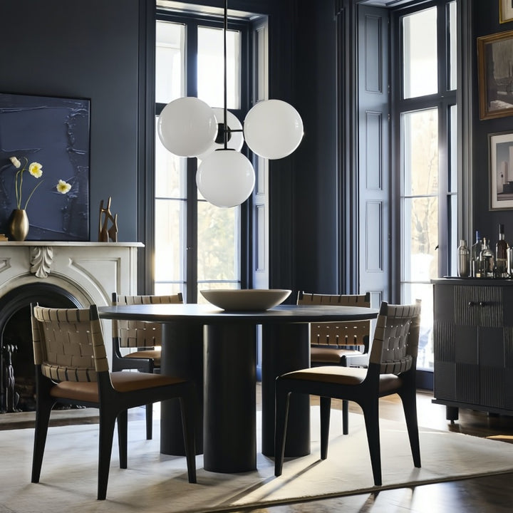 Ulvara Chandelie Linear Cluster Glass Globe Design - Contemporary Elegance