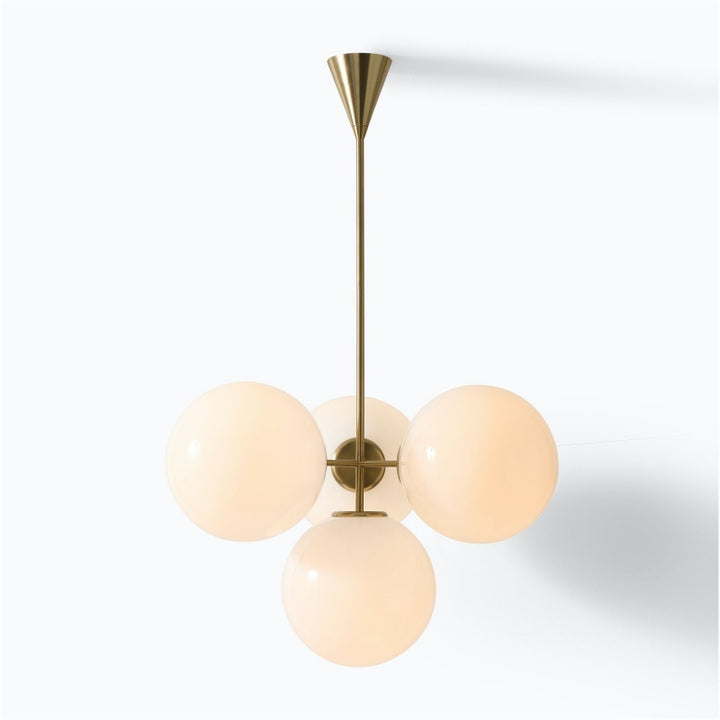 Ulvara Chandelie Linear Cluster Glass Globe Design - Contemporary Elegance