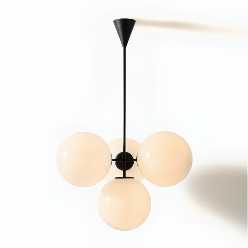 Ulvara Chandelie Linear Cluster Glass Globe Design - Contemporary Elegance