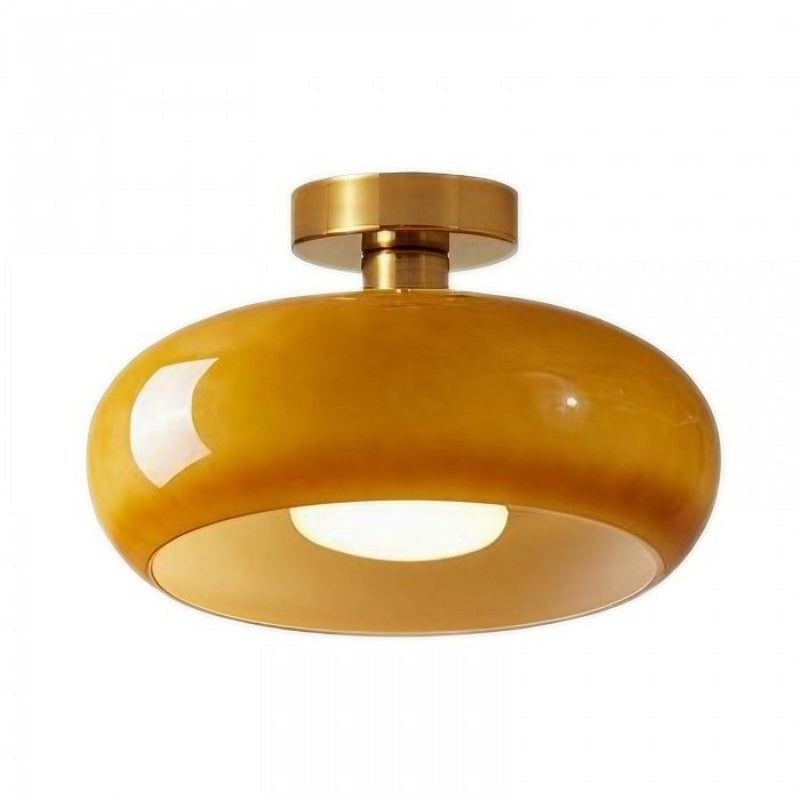 Bauhaus Brass Disc Vintage Ceiling Lamp
