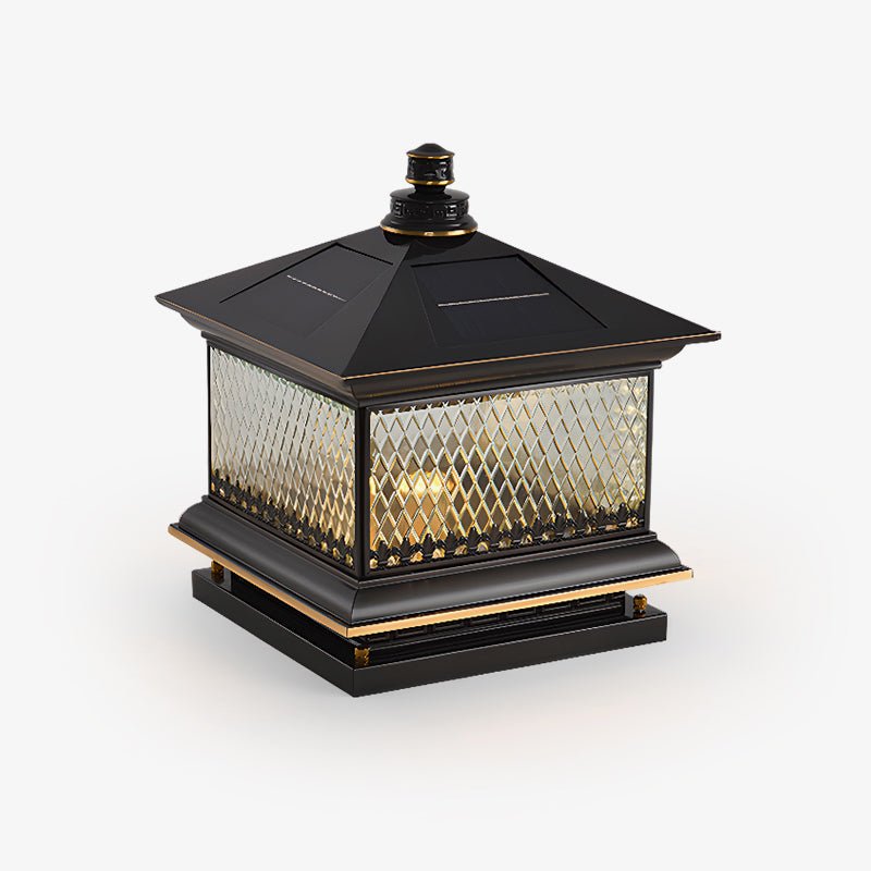 Solar-Pfostenleuchte Diamond – Elegante Außenleuchte aus Glas für Gartenwege