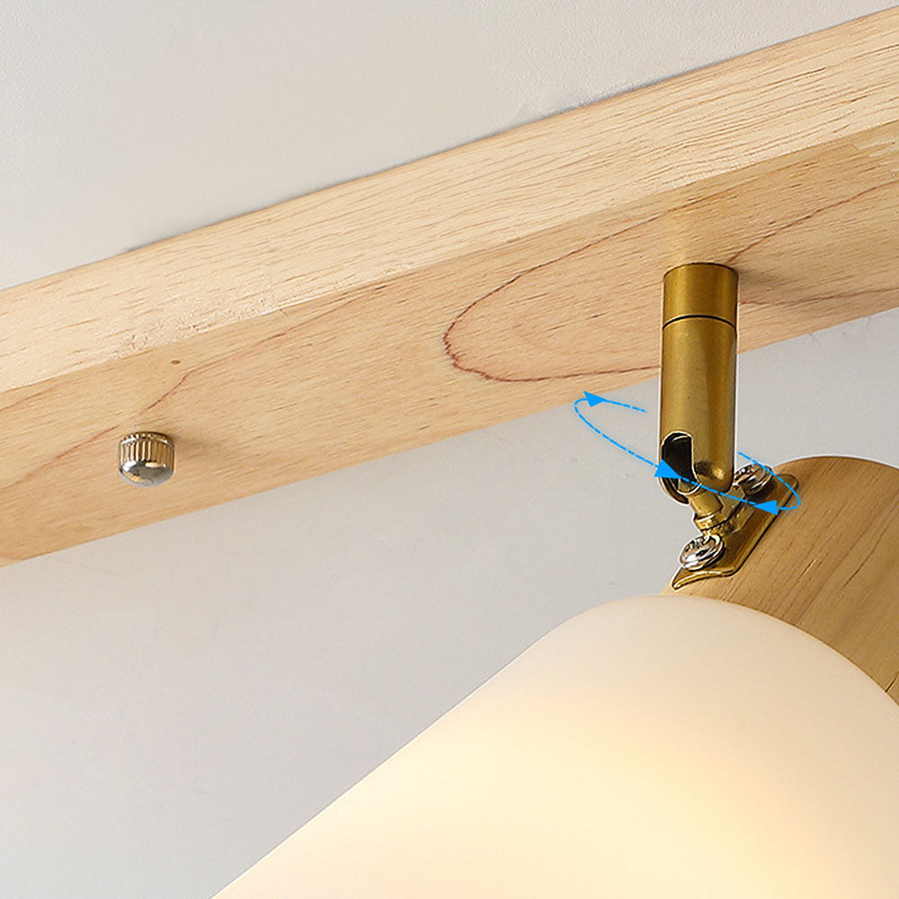 Wood Track Lighting - Modern Rotatable Minimalist Hallway Light
