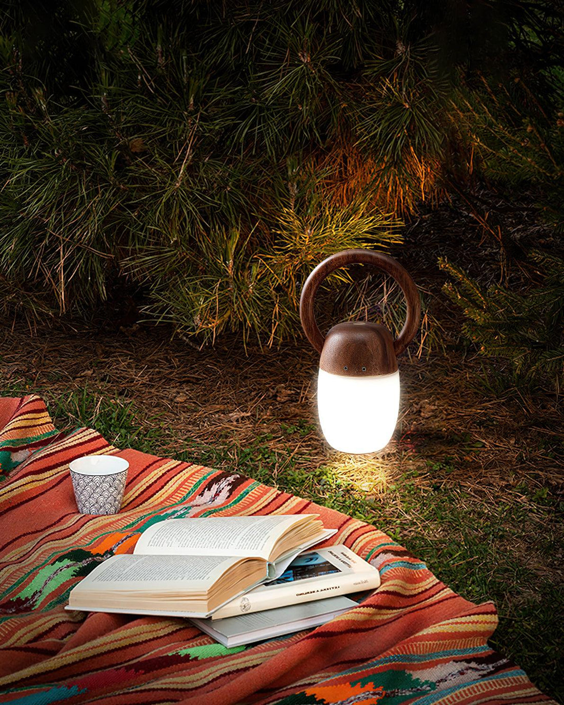 Zen Buddha Tischlampe – Wiederaufladbare LED-Lampe aus Holz für Zuhause und Büro