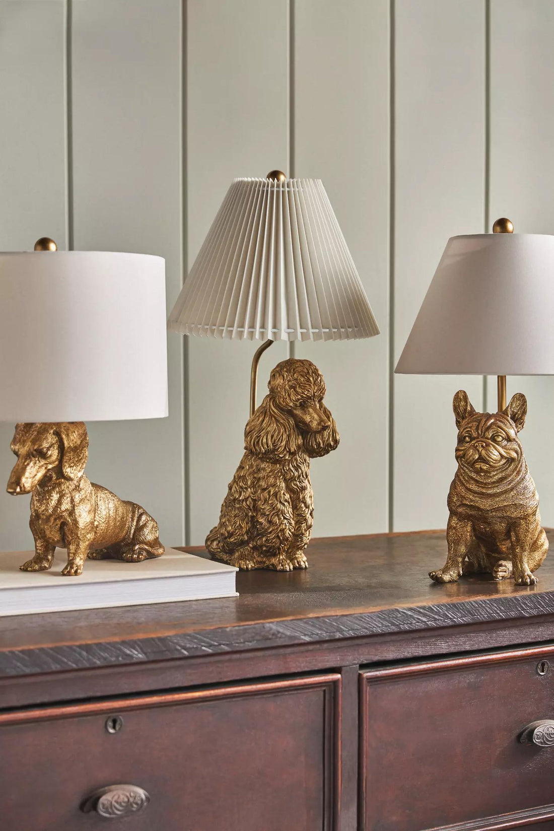 Pawdia Unique Table Lamp - Decorative Fabric Animal Bedside Lamp