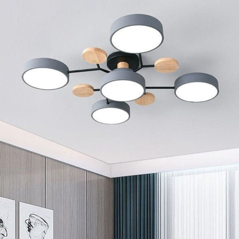 Morandi Disc Branch Multihead Ceiling Light