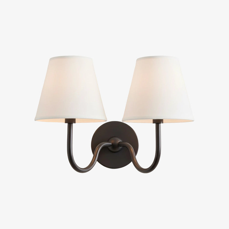 Luvora Pleated Shade Wall Lamp – Modern Brass Linen Lighting