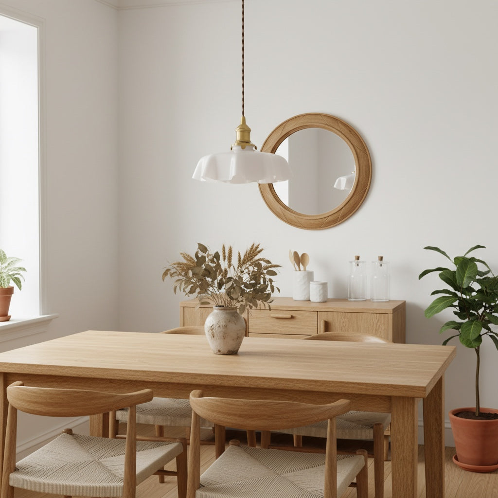 Aluneroa Vintage-inspirierte Blumen-Pendelleuchte mit sanft geschwungener Silhouette für die Innenbeleuchtung