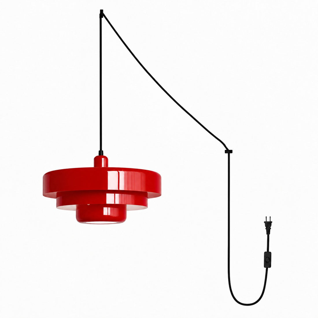 Retro Bauhaus Plug-In Pendant Light