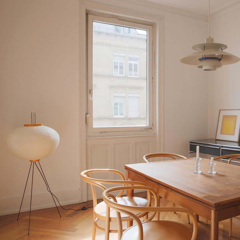 Rice Paper Floor Lamp - Bamboo Frame Soft Light for Living Room