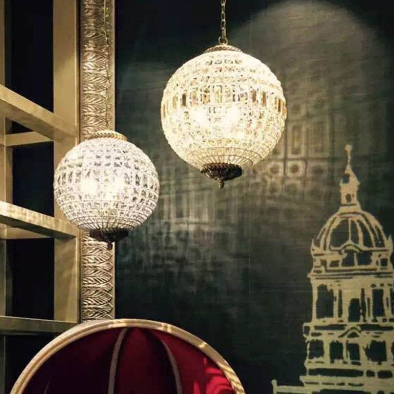 Einzigartiger Vintage-Kronleuchter mit Juwelenkugeln