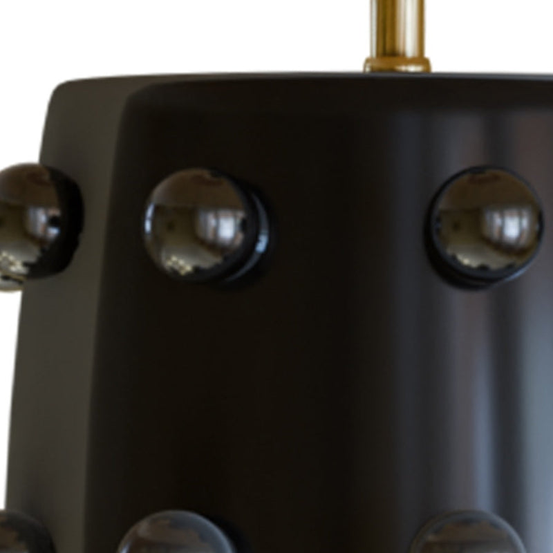 Linden Tischlampe - Keramik & Leinen Moderne Lampe für Schlafzimmer