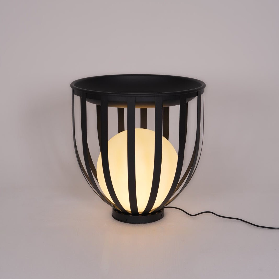 Garden Outdoor Floor Lamp - Dimmable LED Light with Tray & Flower Pot