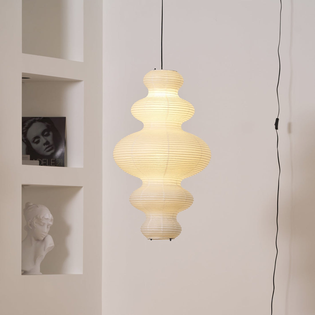 Stacked Mulberry Paper Swag Pendant