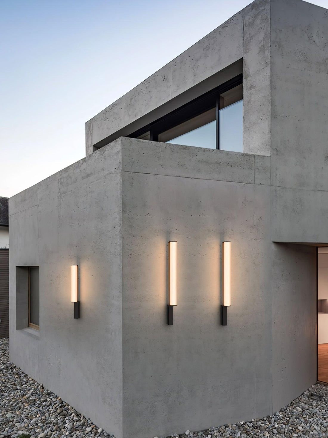 Outdoor Floor Lamp - Stainless Steel Acrylic Industrial Lighting