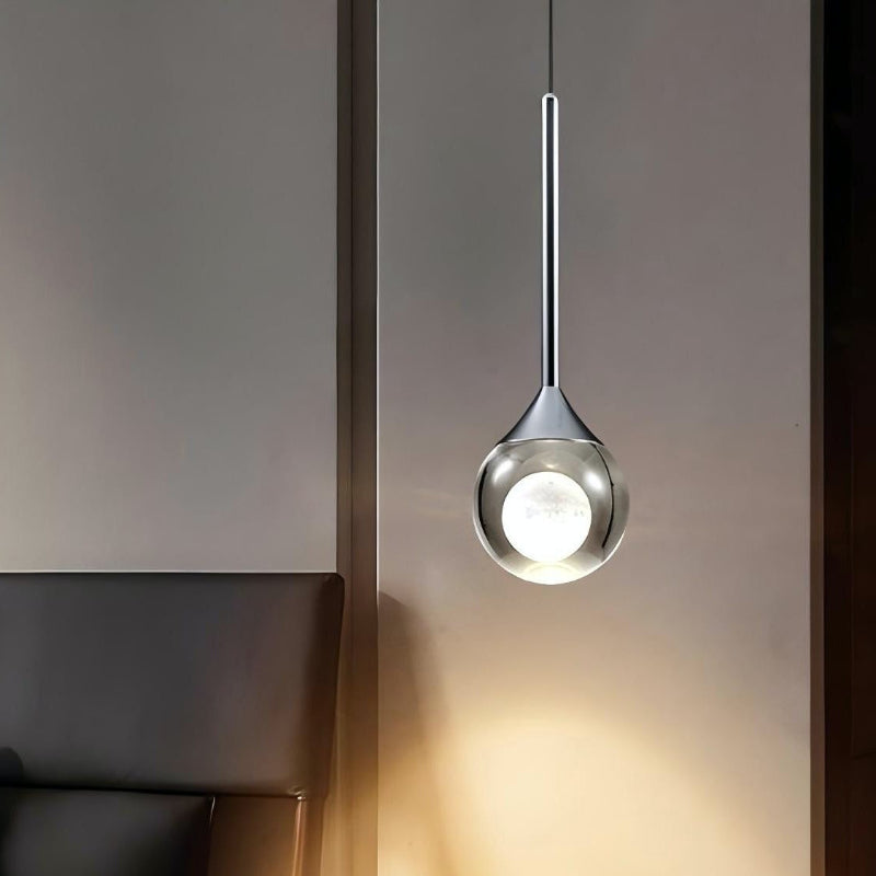 Moon Art Design Water Drop Clear Pendant Light