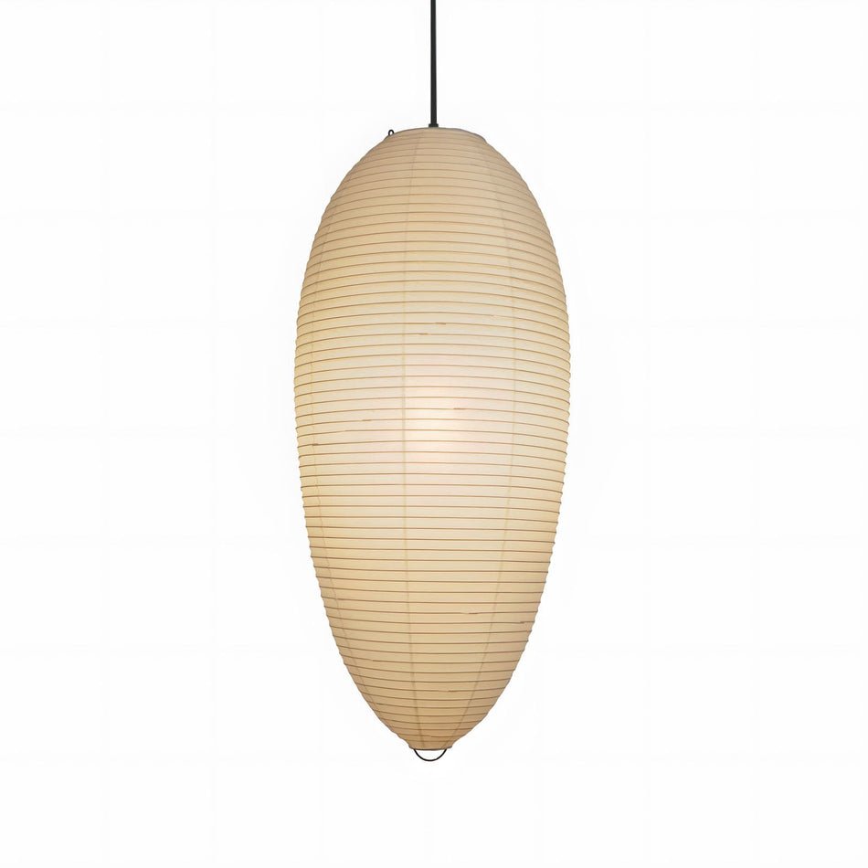Washi Paper Pendant Lamp - Warm Chestnut Glow for Elegant Interiors
