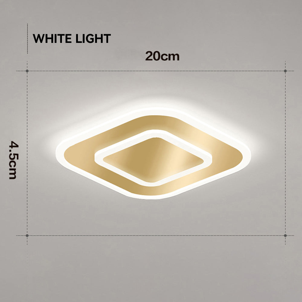 Minimalist LED Ceiling Light - Organic Metal Lamp for Modern Bedroom