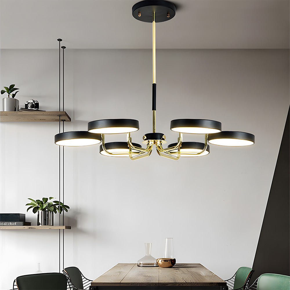 Disc Branch Iron Ceiling Lamp - Nordic Creative Light for Living Room
