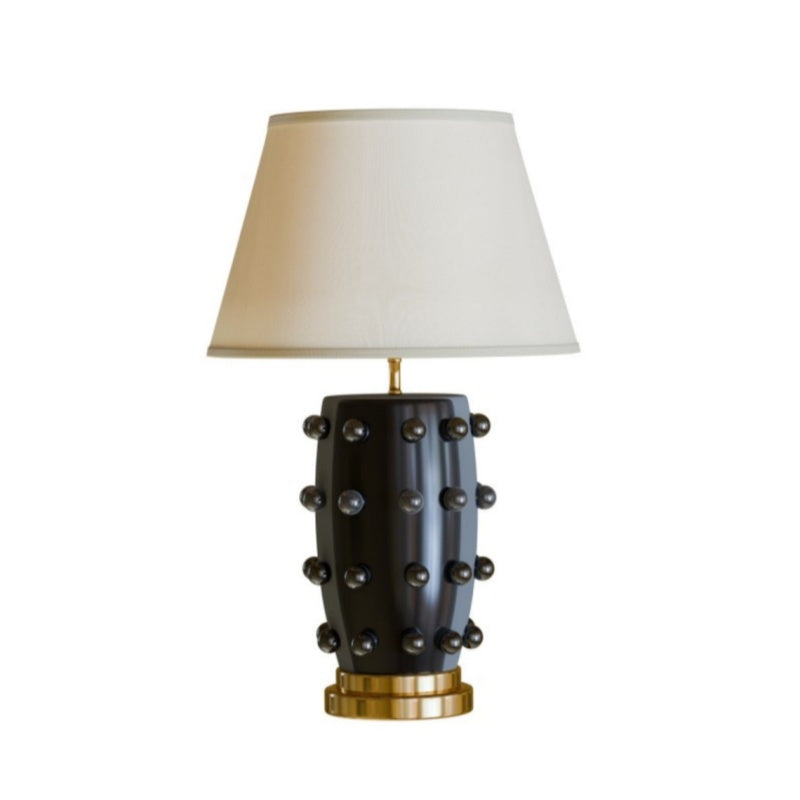 Linden Tischlampe - Keramik & Leinen Moderne Lampe für Schlafzimmer