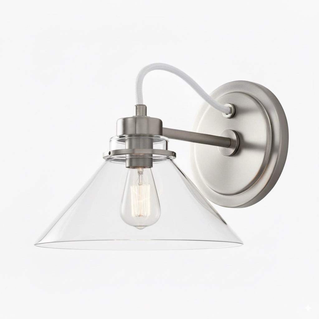Aurenza Metal Wall Sconce - Farmhouse Tapered Design Wall Light