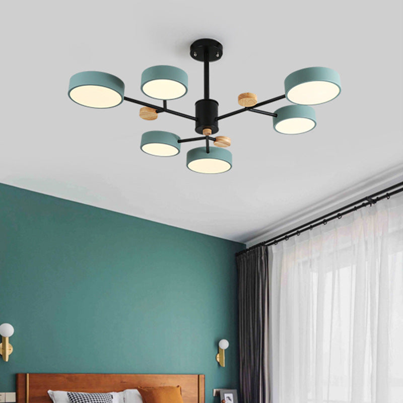 Modern Acrylic Chandelier - Multiple Lamp Heads Lamp for Living Room