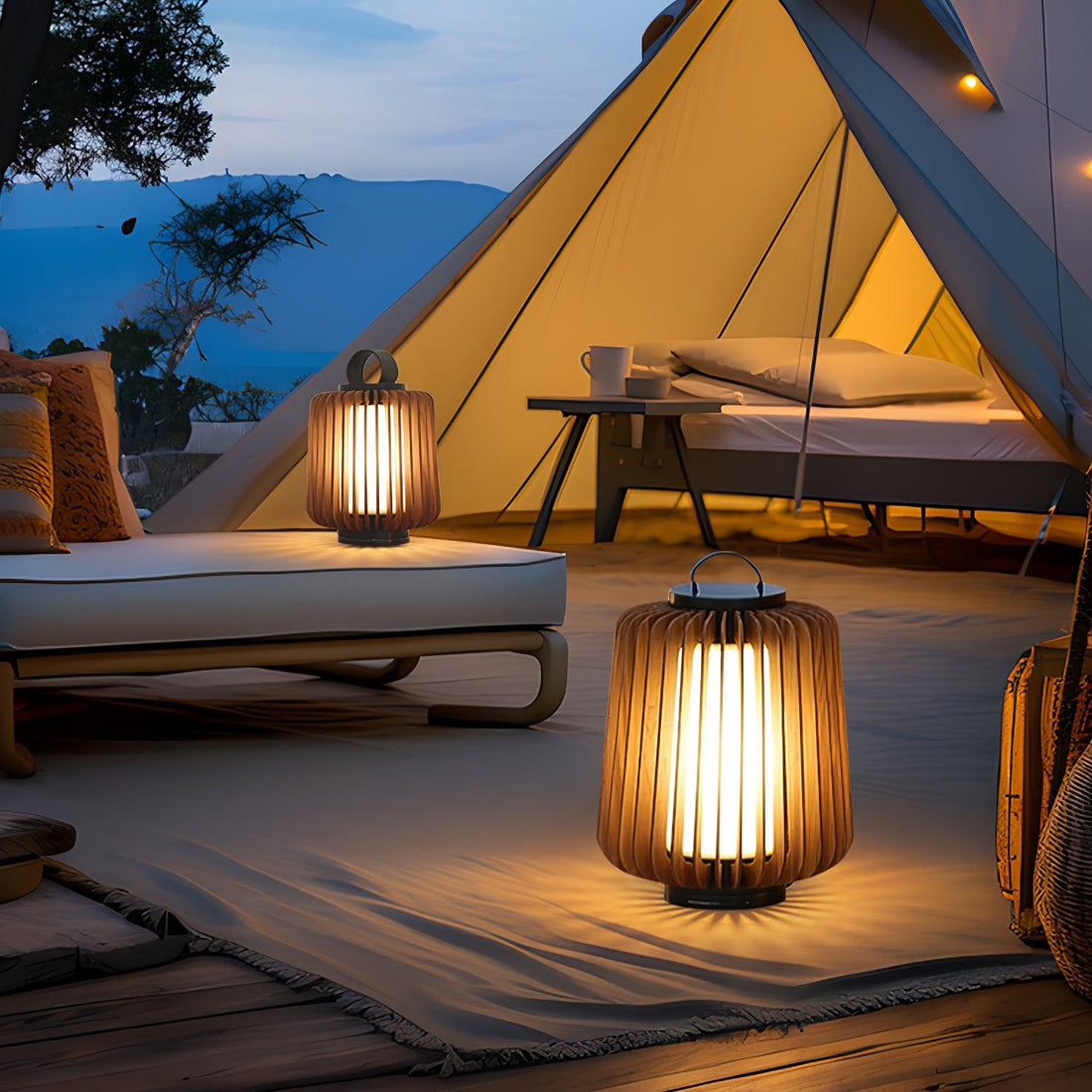 Tragbare Laternenlampe für den Außenbereich – kompaktes wiederaufladbares Licht zum Wandern