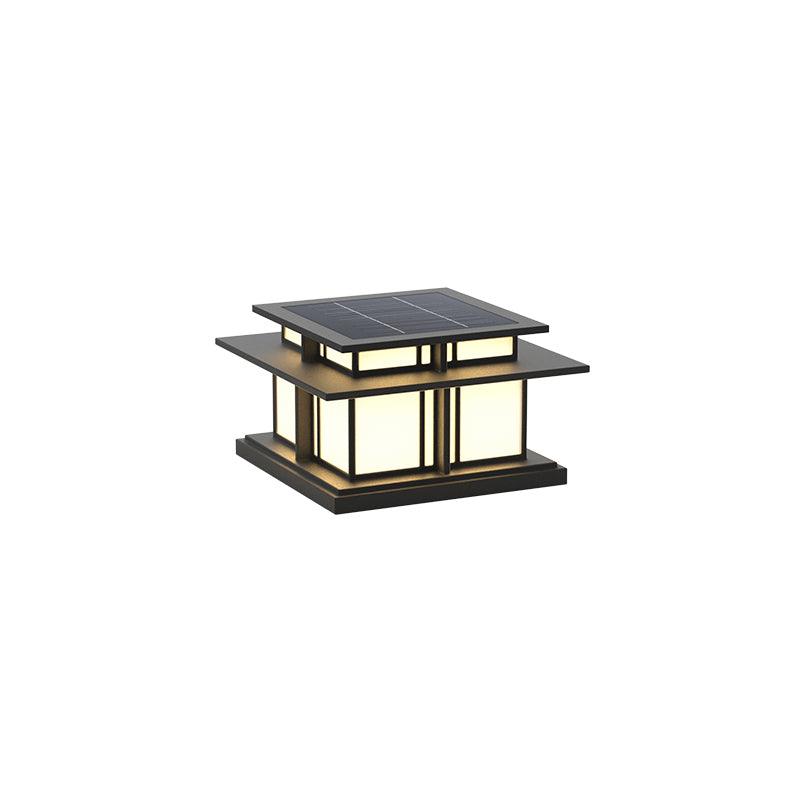 Solar Outdoor Pillar Light - Waterproof Modern Post Lamp for Pathways
