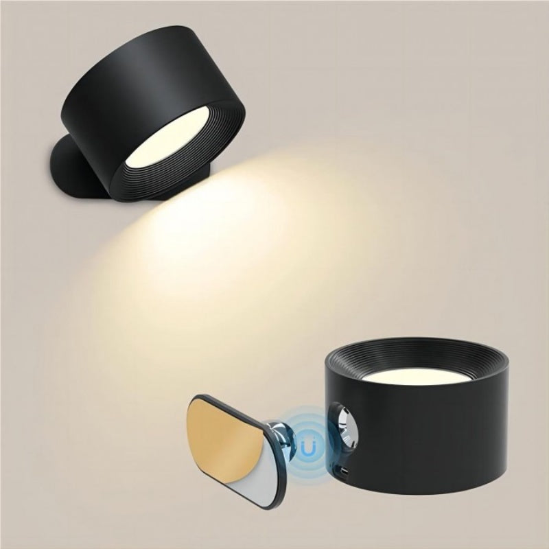 Drehbare industrielle Wandlampe mit USB-Ladefunktion
