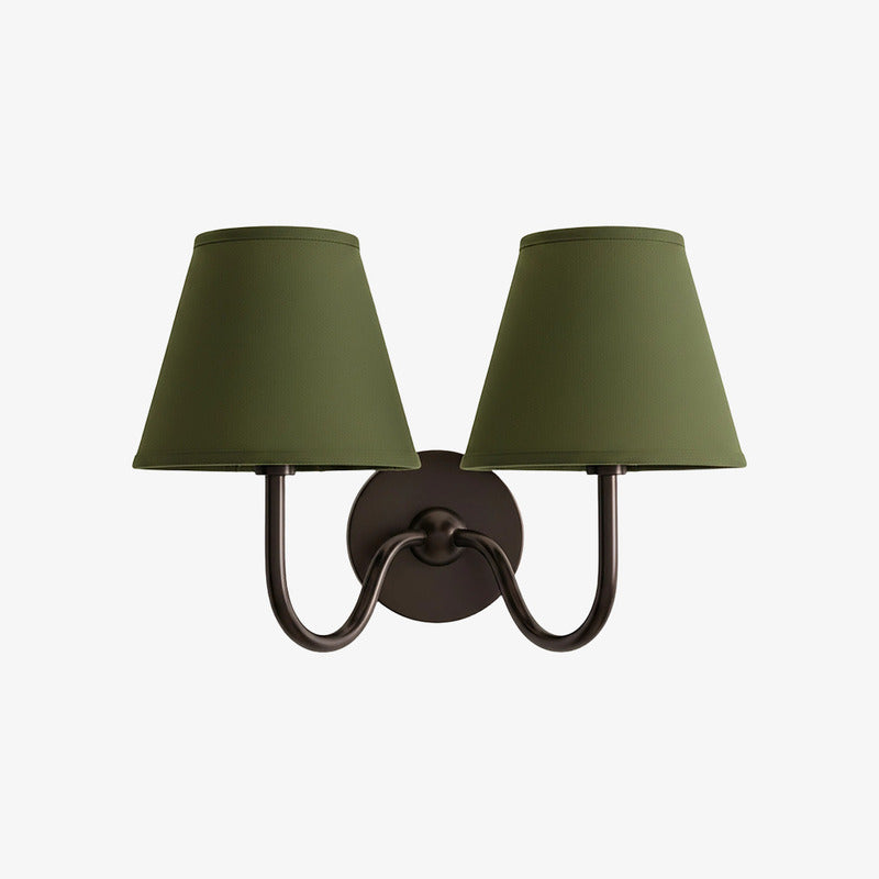 Luvora Pleated Shade Wall Lamp – Modern Brass Linen Lighting