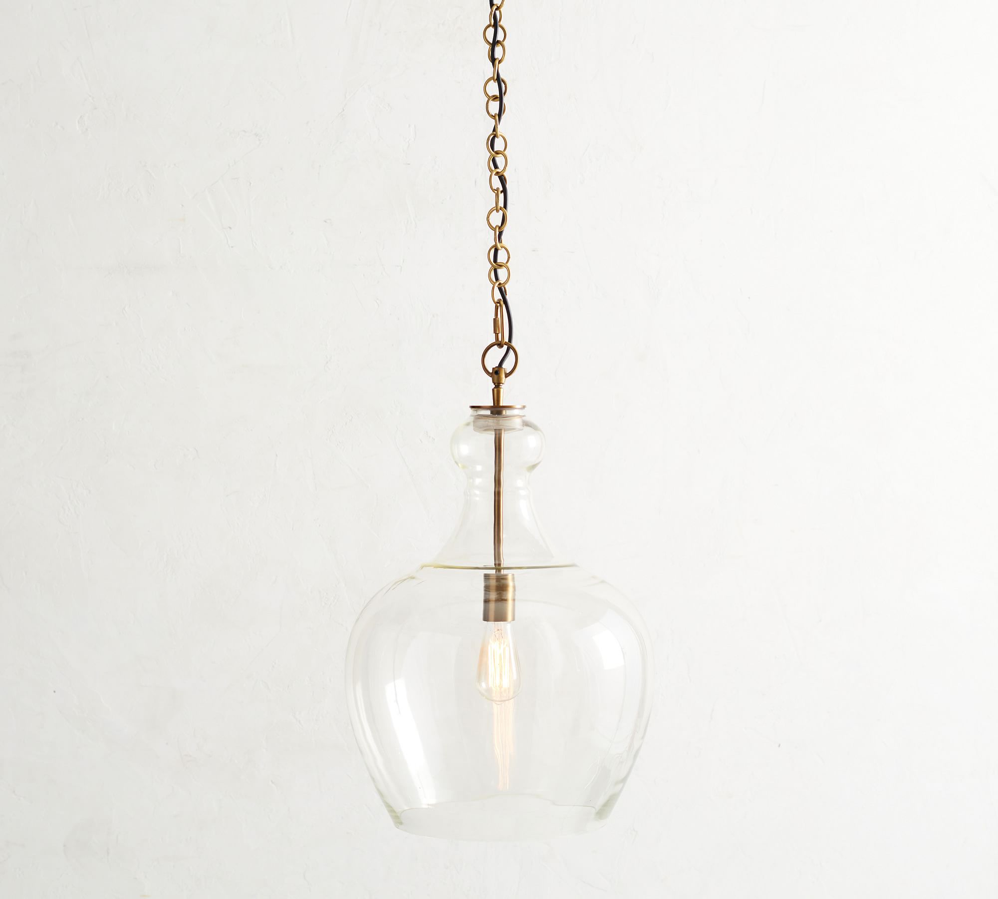 Lawson Glass Pendant Light - Recycled & Milk Glass with Bronze Accent