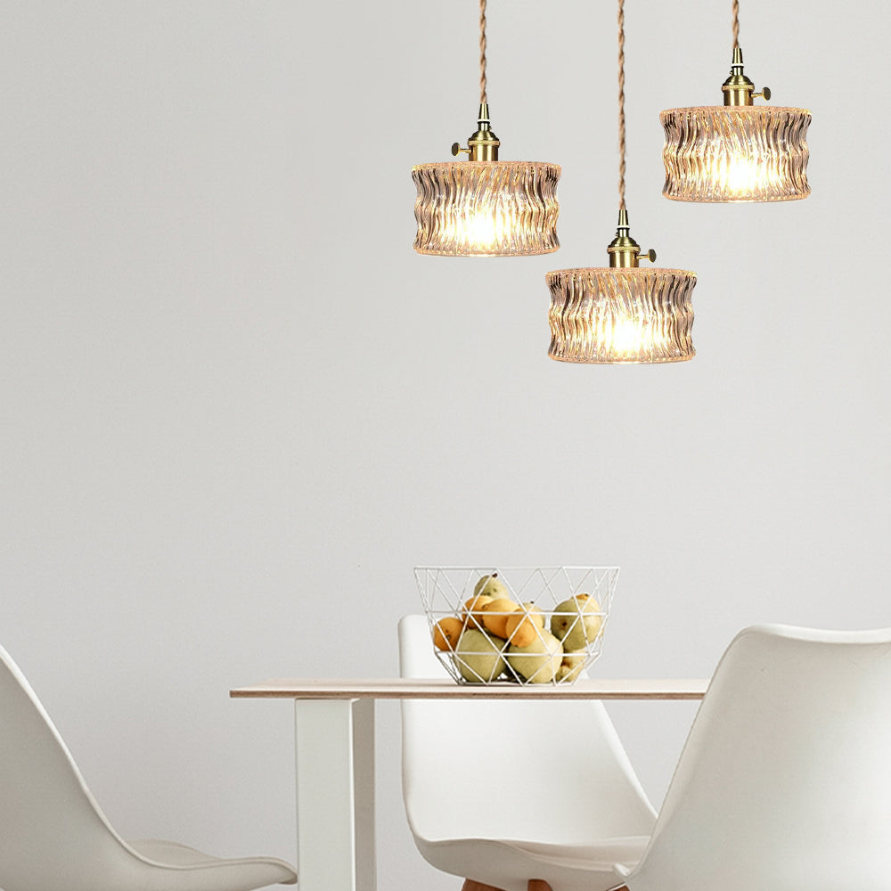 Modern Glass Shade Pendant Fixture - Classy Light for Dining Living