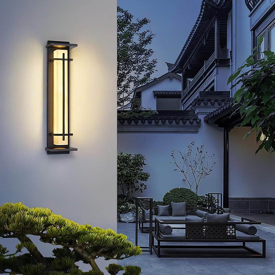 Quadratische Außenwandleuchte - Wasserdichte LED-Lampe für Garten &amp; Terrasse