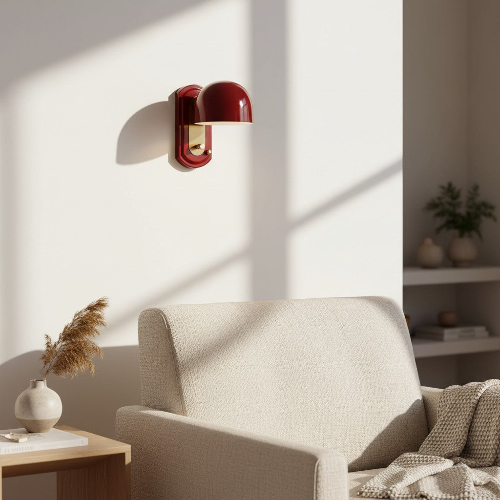 Livessa Modern Wall Lamp – Sculptural Glass Shade Wall Light for Bedroom or Living Room