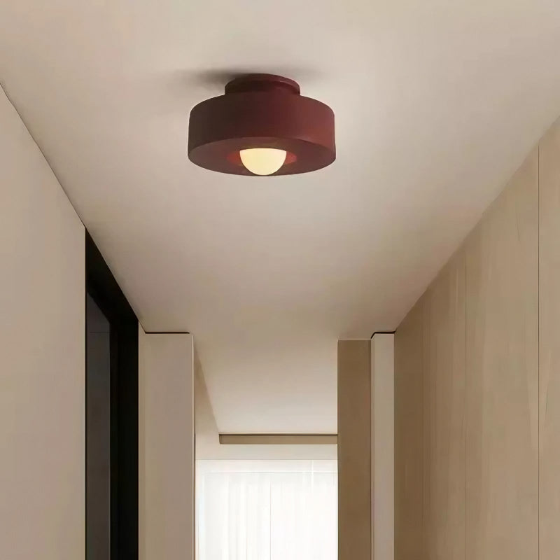 Runde Deckenleuchte Morandi aus Kunstharz zur bündigen Montage