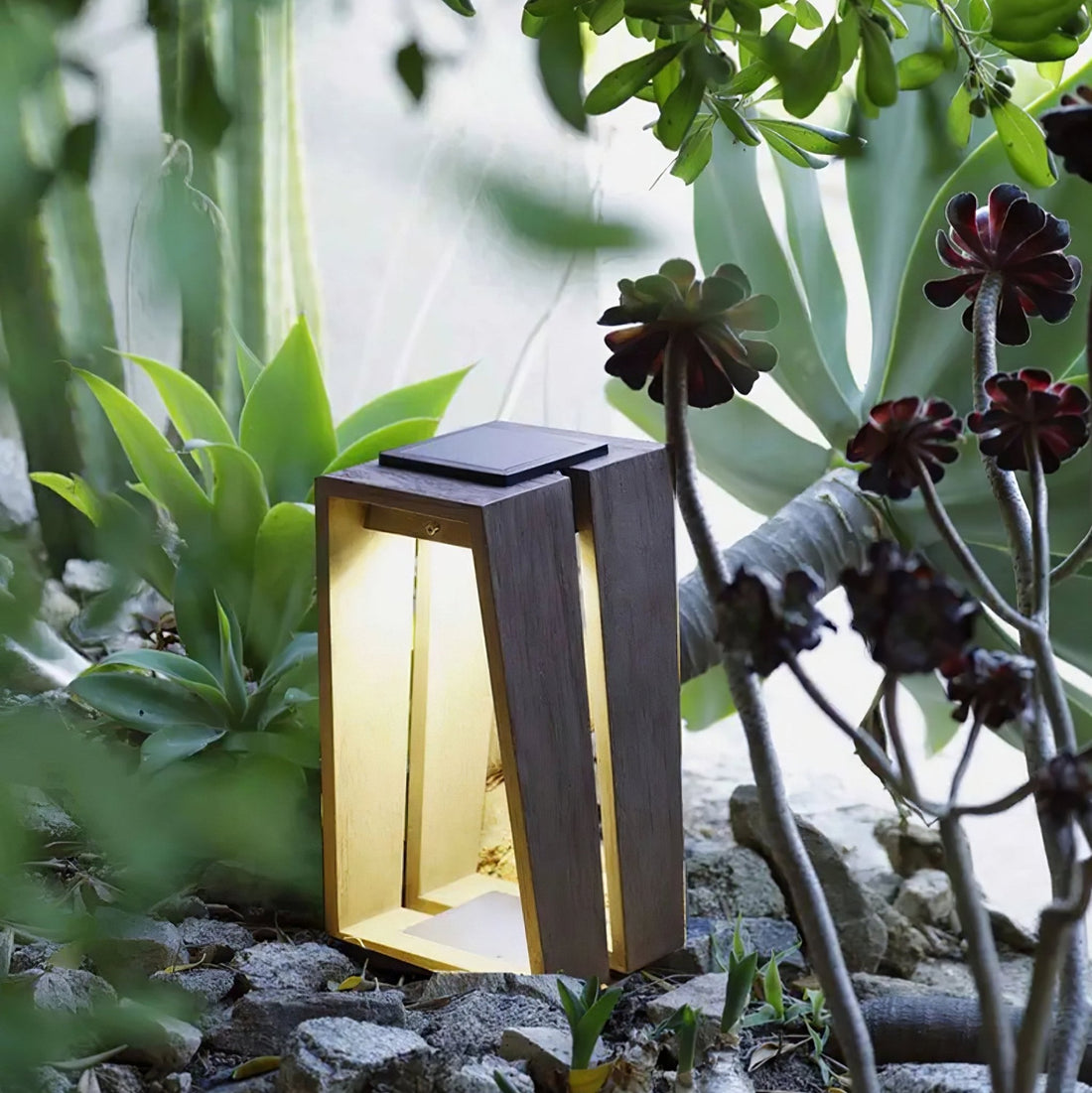 Solar-Pollerleuchte – LED-Lampe für Garten, Terrasse oder Gehweg