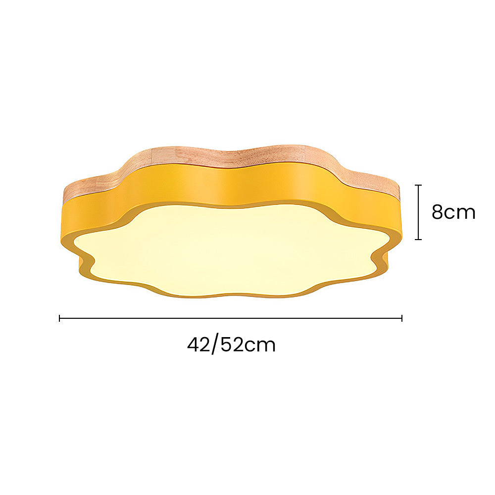 Flower LED Ceiling Light - Macaron Acrylic Fixture for Children's Room